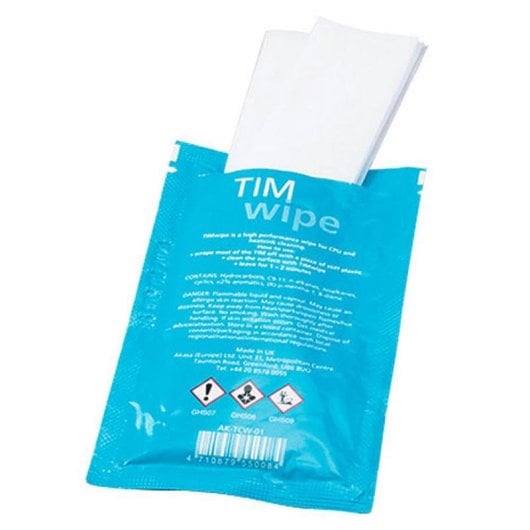 Disipador de calor Akasa AK-TCW-02 toallitas limpieza CPU y GPU 10 unidades