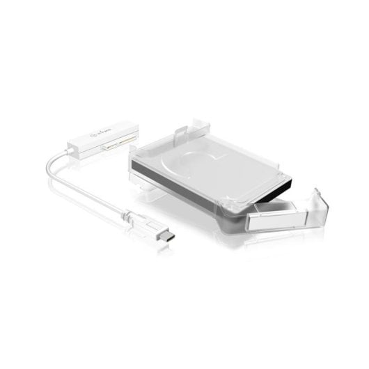 Carcassa ICY BOX IB-AC703-C 2.5" Plastica Traslucida Bianca SATA III Hot-Swap USB-C