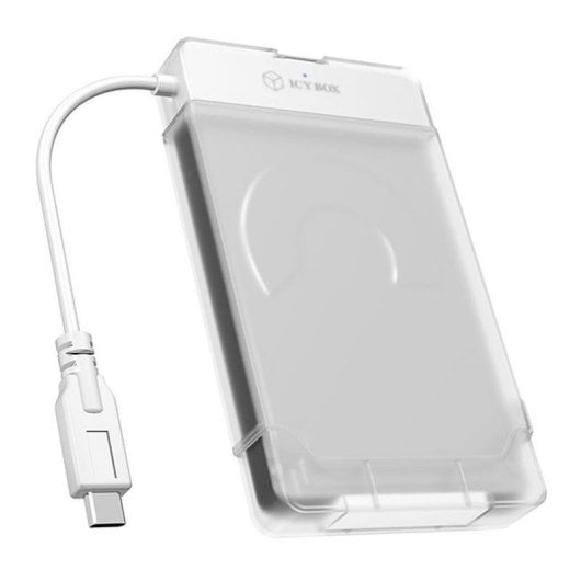 Carcassa ICY BOX IB-AC703-C 2.5" Plastica Traslucida Bianca SATA III Hot-Swap USB-C