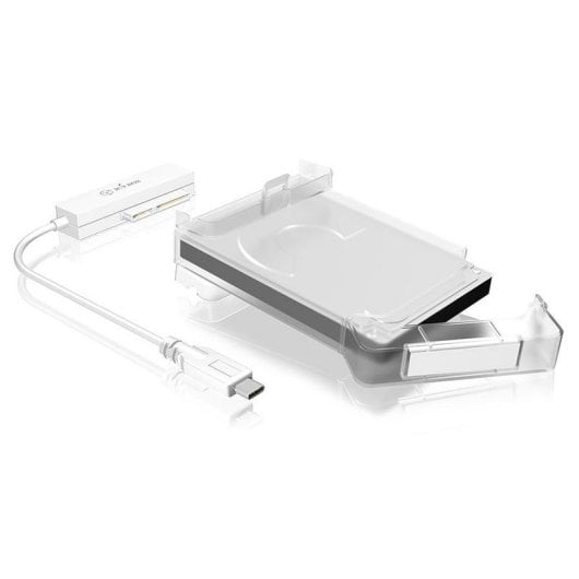 Carcassa ICY BOX IB-AC703-C 2.5" Plastica Traslucida Bianca SATA III Hot-Swap USB-C