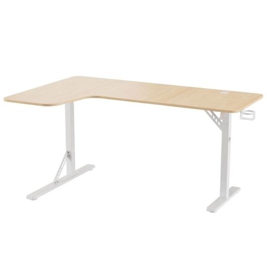 Mesa Gaming REKT 160 cm Bois Métal Passe-câbles Support gobelet
