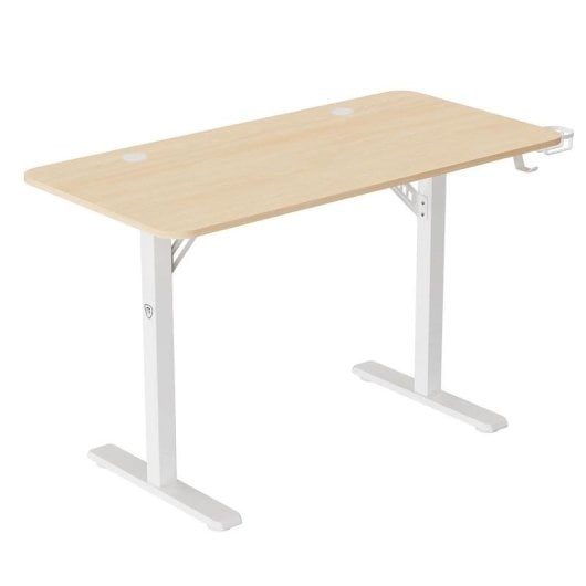 Mesa Gaming REKT 120cm Acero y Bois Gestion Câbles Support Casque