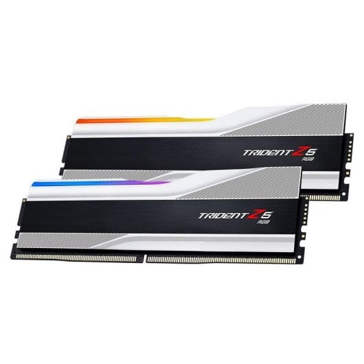Mémoire RAM G.Skill Trident Z5 RGB F5-6000J2836G16GX2-TZ5RW 32GB 2x16GB DDR5 6000MHz CL28 Kit Dual Channel Argent Intel XMP RGB