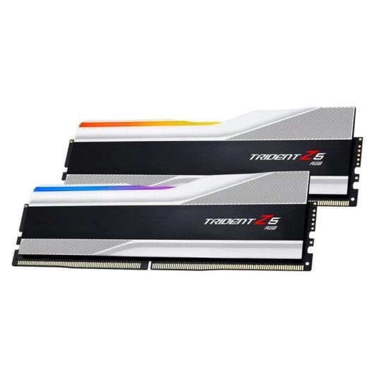 Memoria RAM G.Skill Trident Z5 RGB F5-8000J4048F24GX2-TZ5RS 48GB Kit 2x24GB DDR5 8000MHz CL40 XMP Heatsink Plata RGB