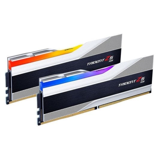 Memoria RAM G.Skill Trident Z5 RGB F5-8000J4048F24GX2-TZ5RS 48GB Kit 2x24GB DDR5 8000MHz CL40 XMP Heatsink Plata RGB
