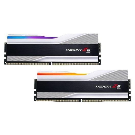 Memoria RAM G.Skill Trident Z5 RGB F5-6400J3239G32GX2-TZ5RS 64GB 2x32GB DDR5 6400MHz CL32 RGB XMP Argent