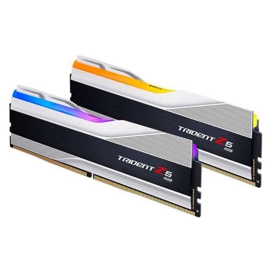 Memoria RAM G.Skill Trident Z5 RGB F5-6400J3239G32GX2-TZ5RS 64GB 2x32GB DDR5 6400MHz CL32 RGB XMP Argent