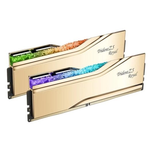 Mémoire RAM G.Skill Trident Z5 Royal F5-6000J2836G16GX2-TR5G 32GB 2x16GB DDR5 6000MHz CL28 Intel XMP RGB Or