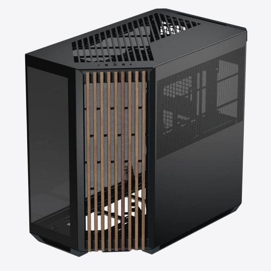 Caixa PC APNX V1-W-BK-v1 ATX/Micro ATX/Mini-ITX Vidro Madeira Preto
