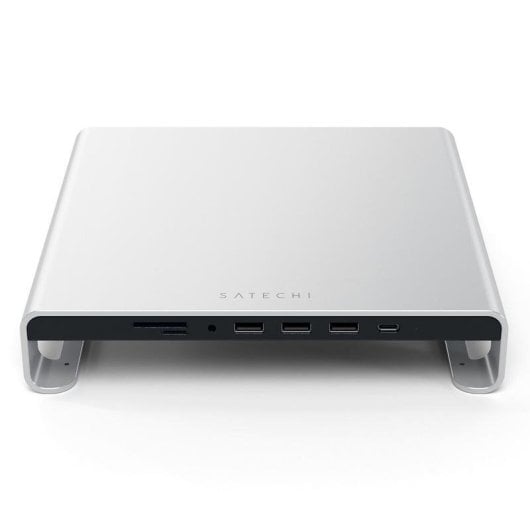 Supporto per laptop Satechi ST-AMSHS USB-C con hub 3x USB-A SD MicroSD alluminio silver