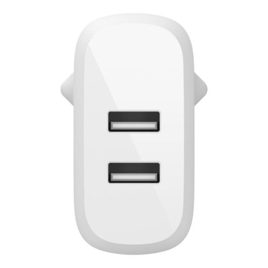 Cargador Belkin WCD001VF1MWH 2x USB-A 24W Kabel Lightning Weiß