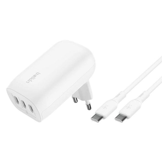 Ladegerät Belkin WCC002VF2MWH-B6 3x USB-C 67 W GaN USB Power Delivery Weiß