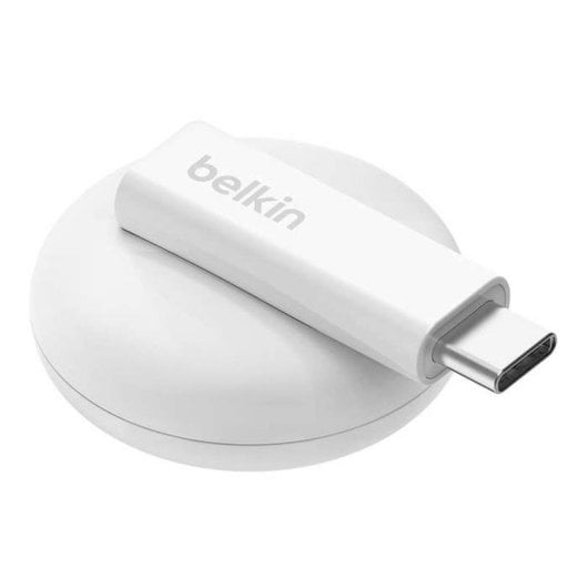 Cargador Belkin WIZ022GLWH-B1 para Apple Watch, carga rápida, inalámbrico USB-C blanco