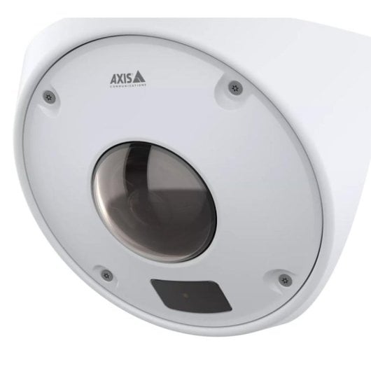 Câmara IP Axis Q9227-SLV 4K com visão noturna interior, áudio bidirecional e deteção por IA.