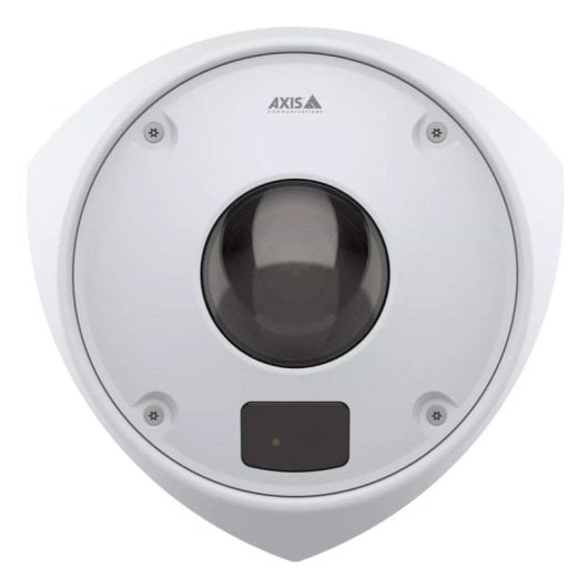 Câmara IP Axis Q9227-SLV 4K com visão noturna interior, áudio bidirecional e deteção por IA.