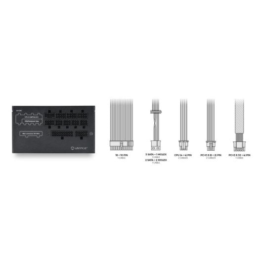 Fuente de Alimentación UNYKAch ATILIUS 3.1 750W Gold Full Modular ventilador silencioso