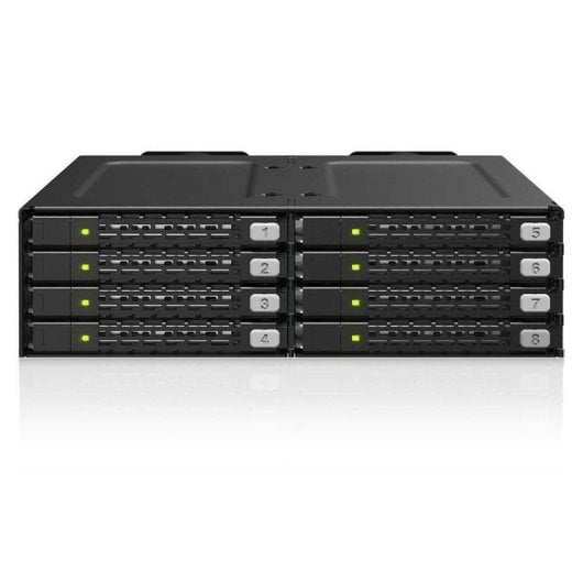 Rack ICY DOCK MB998V4P-B 8 SSD NVMe U.2/U.3 PCIe 4.0 Métal 5,25"