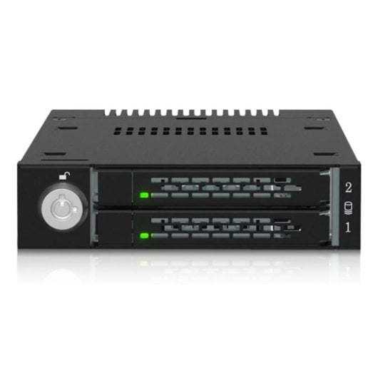 Box SSD ICY DOCK ToughArmor MB834MK-B V2 3,5'' Metallo Nero 2 Bay NVMe Tool-less