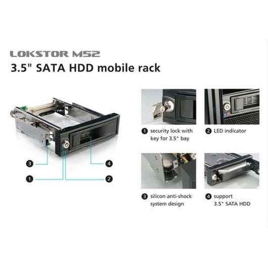 Painel Acessório Akasa AK-IEN-05 Suporte HDD 3.5" Caixa 5.25" SATA 6 Gbit/s