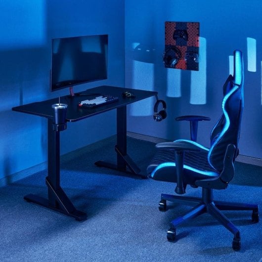 Mesa Gaming OPLITE 112x60cm Acero Altura Regulable