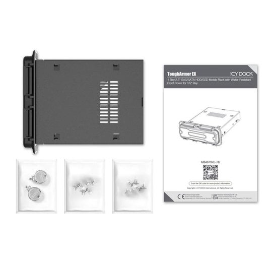 Supporto rimovibile ICY DOCK MB491SKL-1B 2,5" SAS/SATA IPX5 doppia chiusura