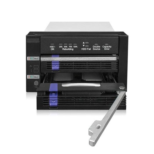 Box estraibile ICY DOCK MB901SPR-B R1 Dual Bay RAID 2.5/3.5 SATA LED Hot Swap