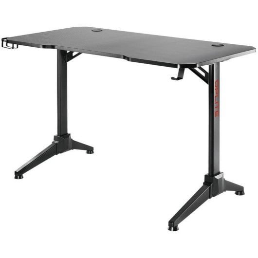 Mesa Gaming OPLITE 120 cm MDF Negro Pasacables integrado