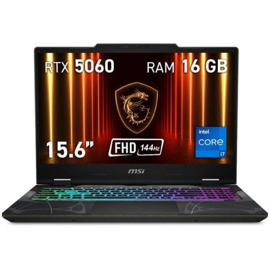 Portátil MSI Cyborg 15 B13WFKG-687 15.6" Intel Core i7-13620H 16GB 1TB RTX 5060 8GB + Windows 11