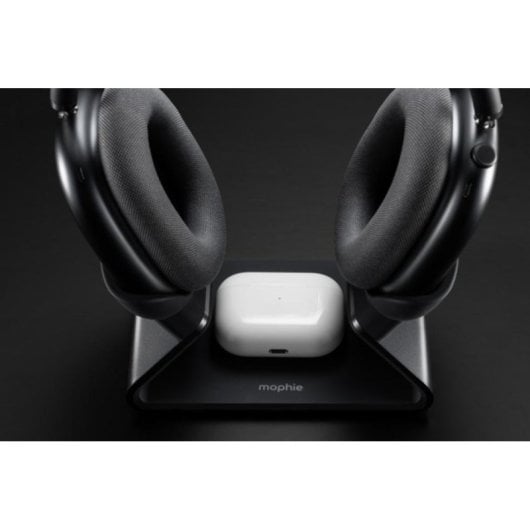 Caricatore Cuffie Mophie 401316655 Stand Wireless Qi USB-C Nero