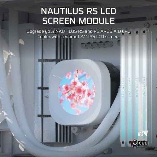 Refrigeração Líquida Corsair Nautilus RS Módulo Display LCD 78 mm Branco