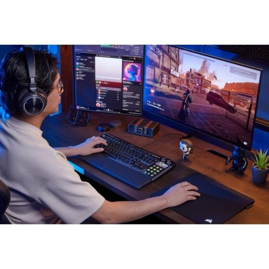 Teclado Corsair GALLEON 100 SD mecânico com Stream Deck, LCD e RGB