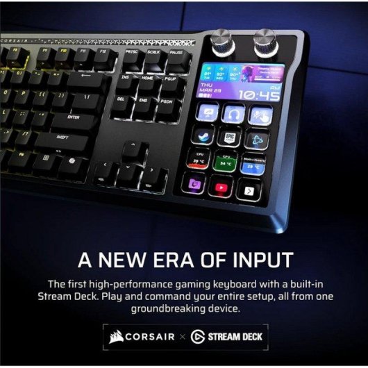 Clavier Corsair GALLEON 100 SD mécanique avec Stream Deck intégré, Layout DE, RGB