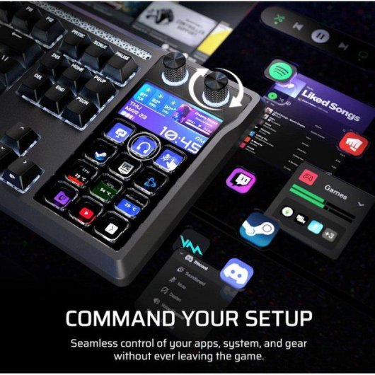 Clavier Corsair GALLEON 100 SD mécanique avec Stream Deck intégré, Layout DE, RGB