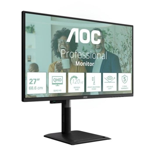 Monitor AOC Q27P4CV 27" Quad HD 120Hz IPS Altavoces USB-C Docking