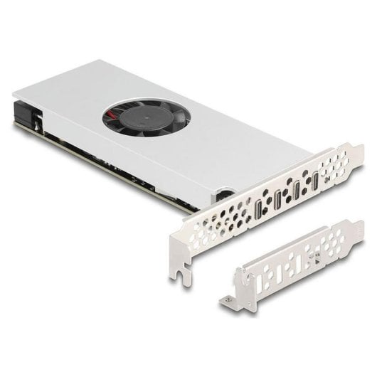 Placa DeLock 90806 PCIe 4x USB-C 3.2 20Gbps Perfil Baixo Ventilador