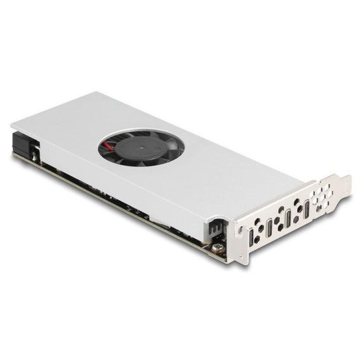 Carte PCIe DeLock 90806 4 Ports USB-C 20 Gbps Profil Bas Ventilateur