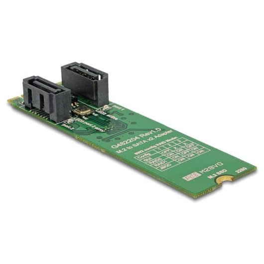 Adaptador DeLock 62961 M.2 a 2 x SATA 6 Gbps RAID Verde