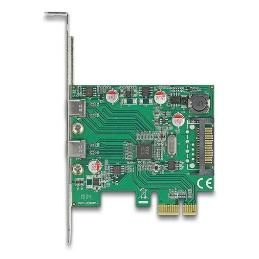 Placa DeLock 90493 PCIe x1 2 x USB-C 5Gbps Full Height/Low Profile
