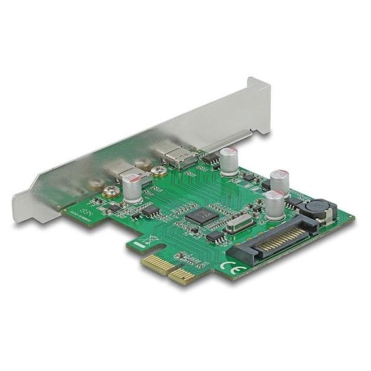 Placa DeLock 90493 PCIe x1 2 x USB-C 5Gbps Full Height/Low Profile