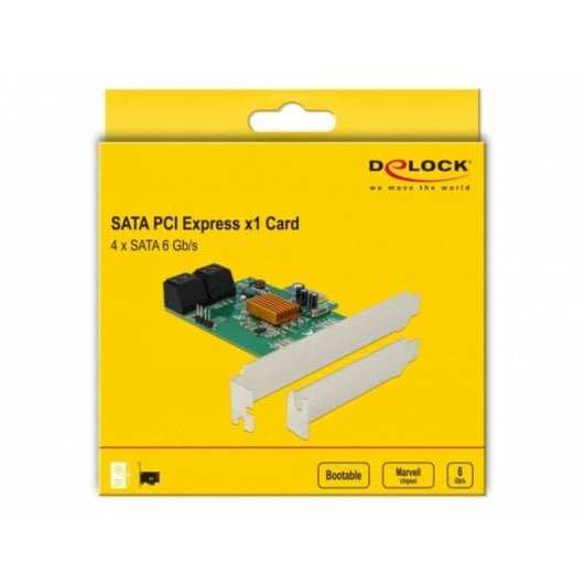 Scheda di Rete DeLock 90382 PCI Express SATA 6 Gbps 4 Porte Interno Hot-Swap