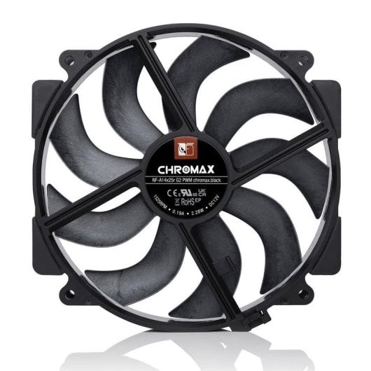 Luftkühlung Noctua 140mm NF-A14x25r G2 PWM chromax.black Rundrahmen Hochleistung