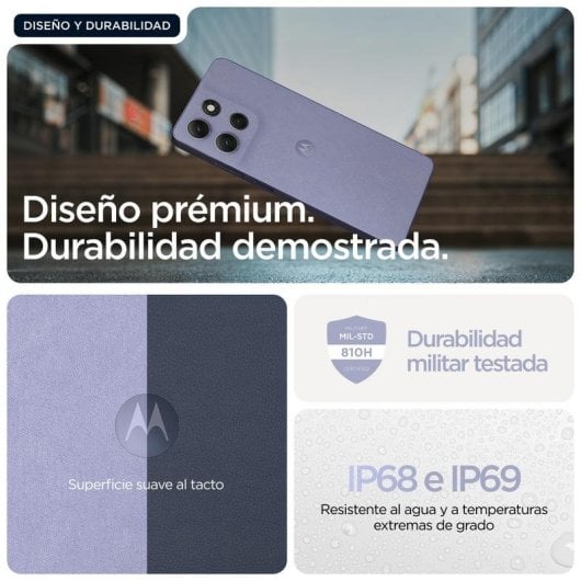 Motorola moto g86 8 Go 256 Go 6.67" P-OLED 5G Double SIM Caméra 50 MP Android 15 Lilac