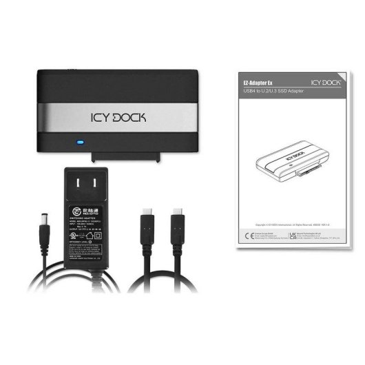Adaptateur externe ICY DOCK MB307U-1VB SSD U.2 U.3 NVMe USB4 40 Gbps