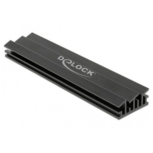 Kühlkörper DeLock 18284 Aluminium 100 mm für M.2 SSD Schwarz