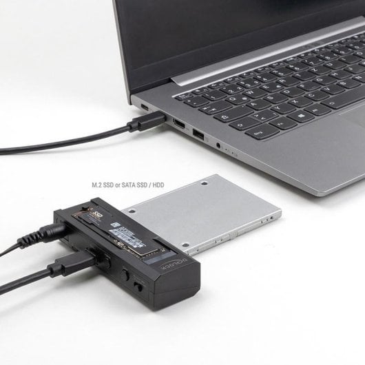 Base di connessione DeLock 64253 SSD M.2 NVMe SATA HDD 2,5" 3,5" USB-C
