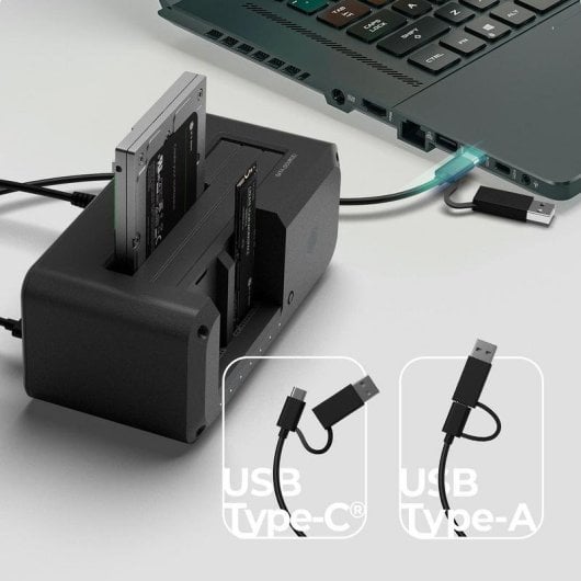 Base de conexión ICY BOX IB-2924MSCL-C31 USB-C para discos 2,5 y 3,5 y SSD M.2