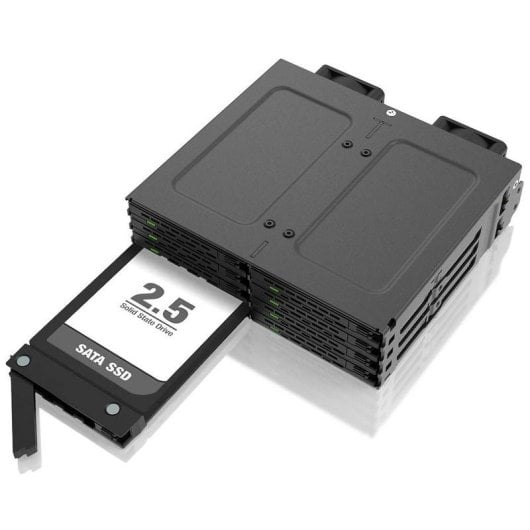 Caixa ICY DOCK MB038SP-B 5,25" SATA para 8 discos 2,5" com ventoinha