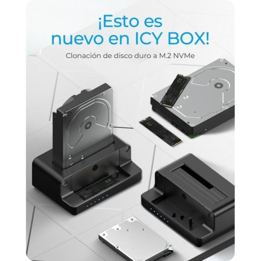 Base di connessione ICY BOX IB-2914MSCL-C31 SATA M.2/2.5/3.5 USB-C 10 Gbps Alluminio Nero