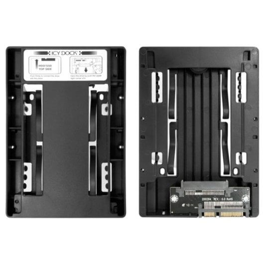 Adaptador Icy Dock MB882SP-1S-3B Conversor 2.5" para 3.5" Plástico Preto