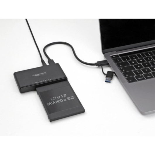 Conversor DeLock 64190 USB-C SATA M.2 NVMe Função Clone SSD HDD 0.3 m